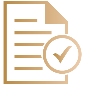 icon with checkmark to represent convenience