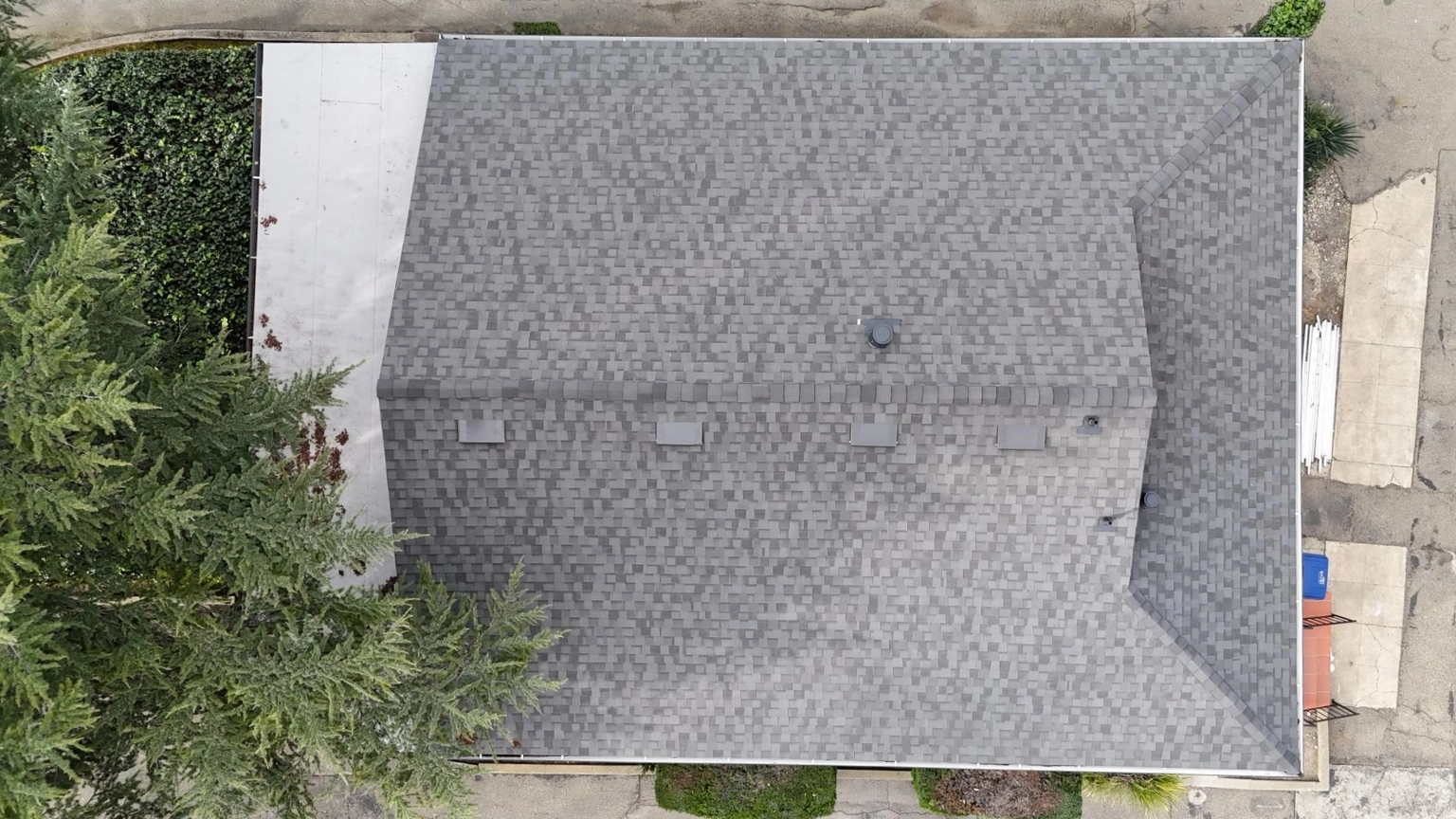 A roof of a house.